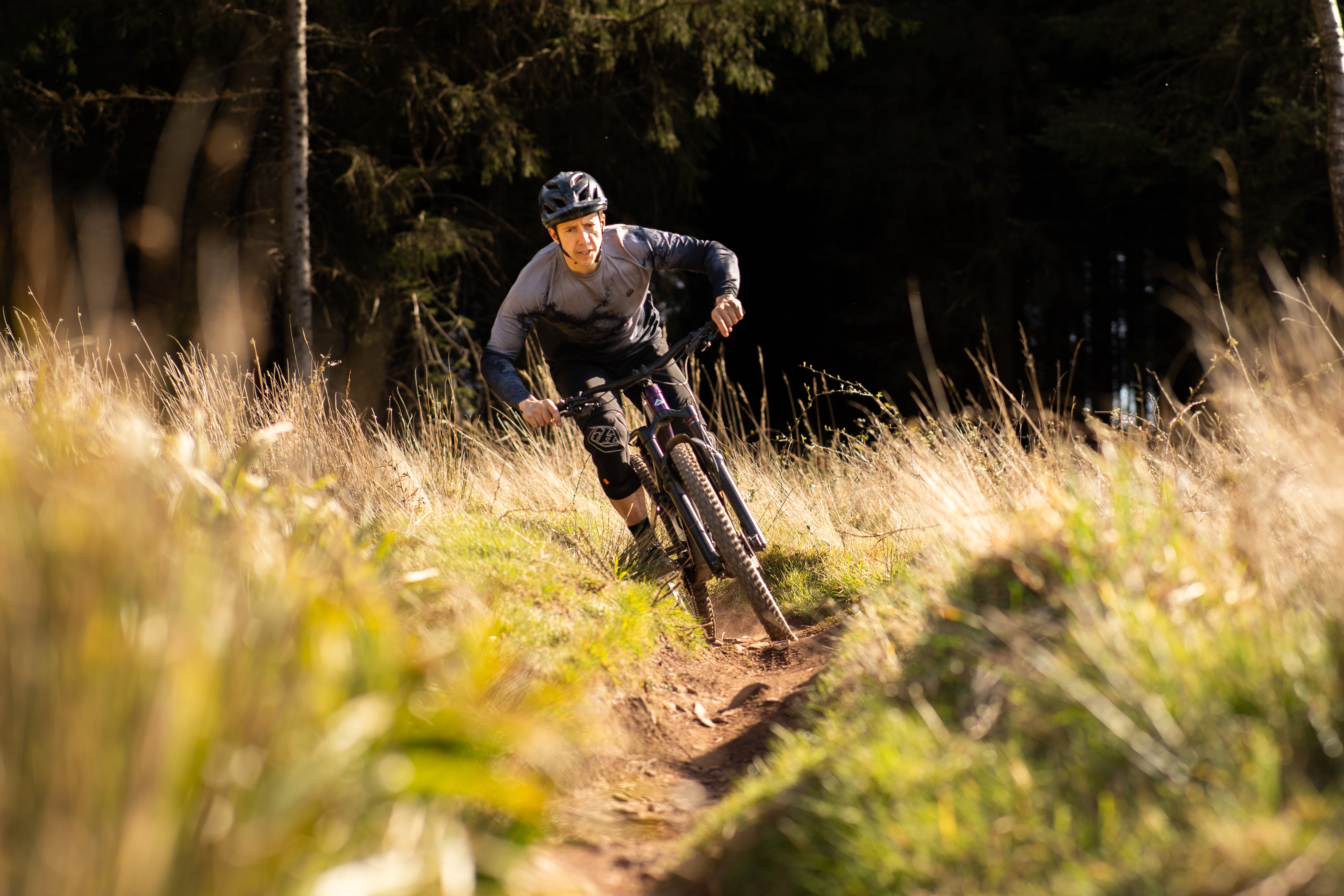 mtb in autumn sun